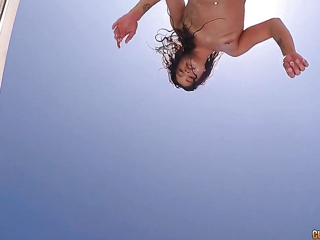 Poolside lesbian threesome with Jade, Melany Kiss & Venus Afrodita