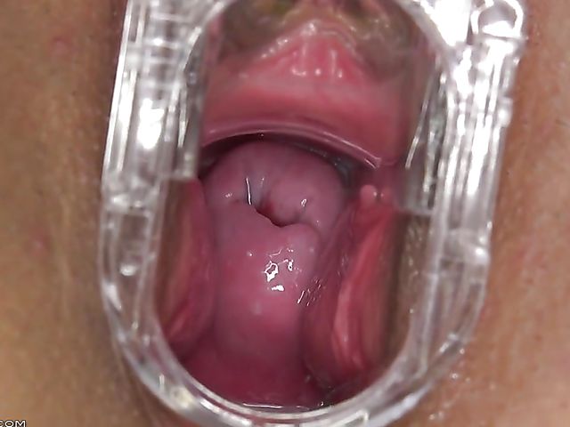 Mila Jade gives a close up of her open pussy