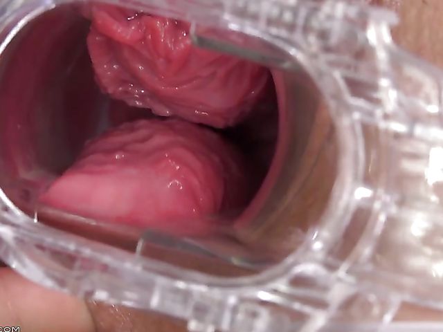 Mila Jade gives a close up of her open pussy