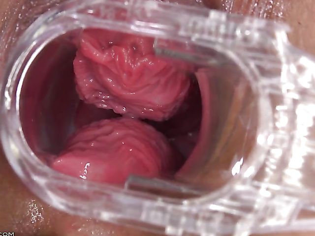 Mila Jade gives a close up of her open pussy