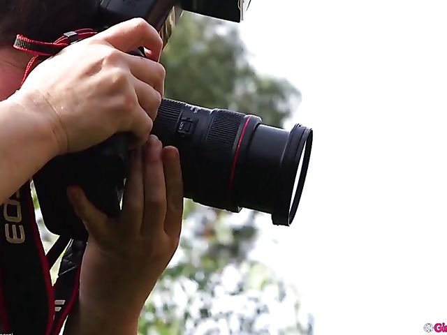 Backstage of Bianca posing nude in the backyard and peeing