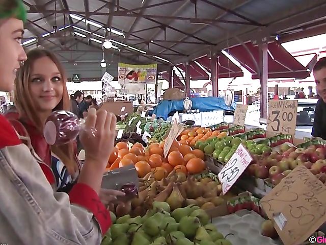 Public lesbian adventure of two naughty girls