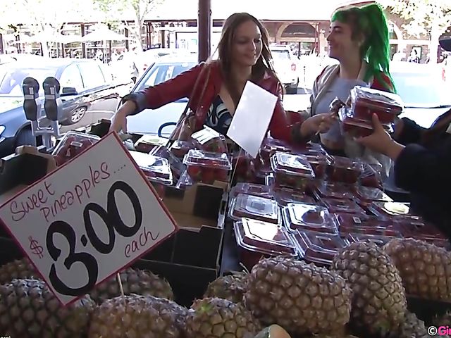 Public lesbian adventure of two naughty girls