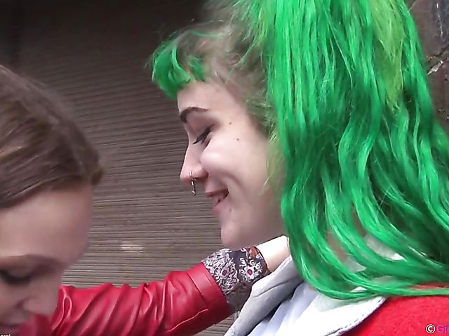 Public lesbian adventure of two naughty girls