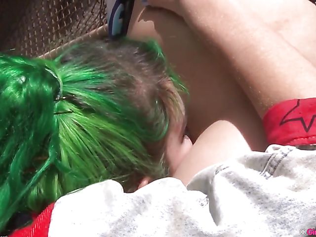 Public lesbian adventure of two naughty girls