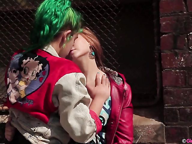 Public lesbian adventure of two naughty girls