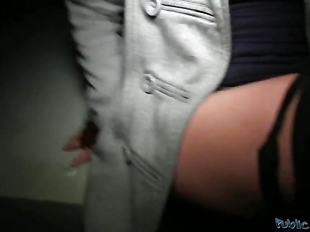 Public Agent sticks his dick in redhead Maja