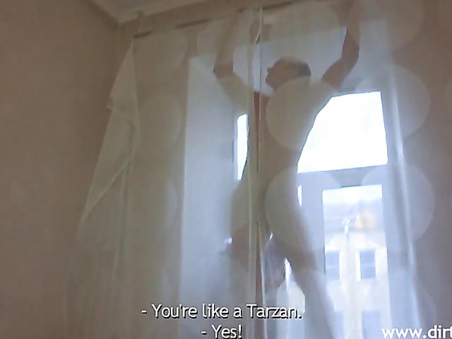 Blindfolded surprise for his Russian girlfriend Vera