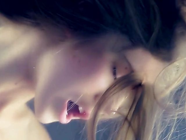 Erotic solo with a long haired babe in panties