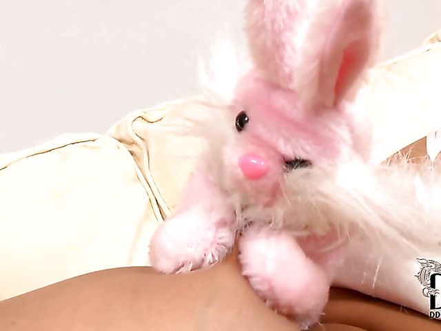 Hot solo with amazing bunny babe Eve Angel