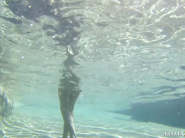 Blake Rose and Isis Love have lesbian pool fun