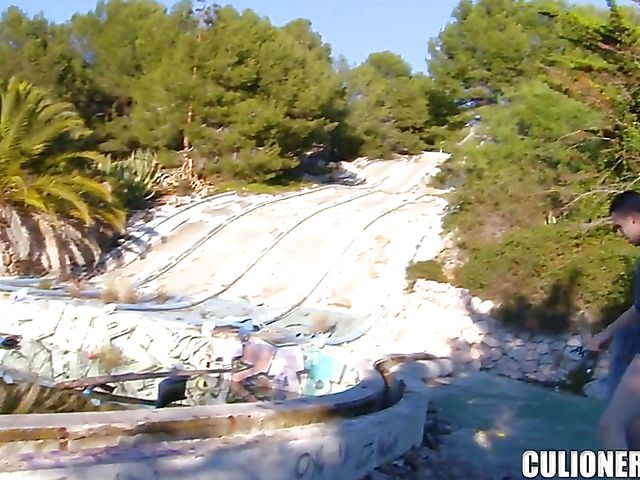 Perfect girl gets pounded in the open air