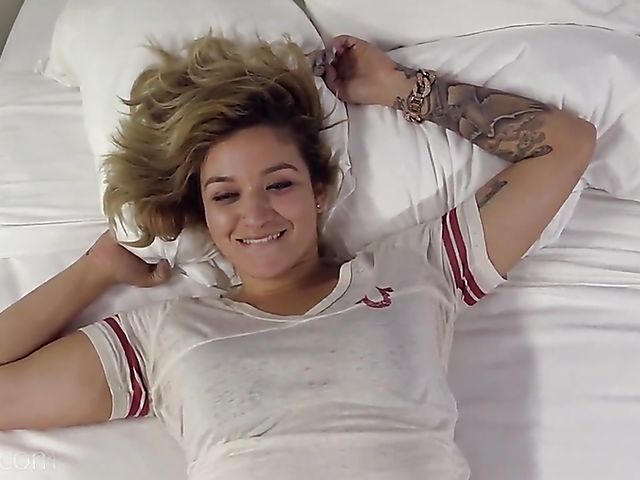 POV blowjob facial with teen Sophia Morning