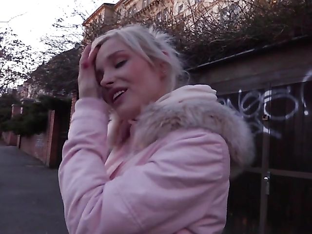 European blonde babe Zazie Skymm sucks & fucks