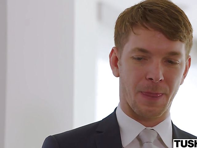 Anal teen Avi Love gets DPed by elegant gents