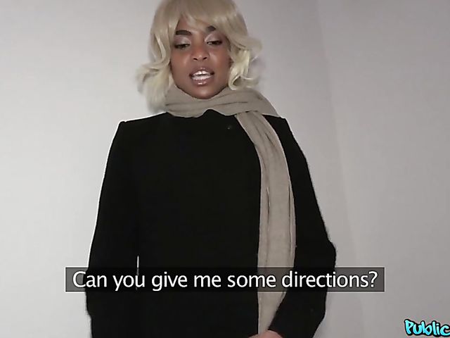 Blonde ebony Luna Corazon gets picked up by a white guy