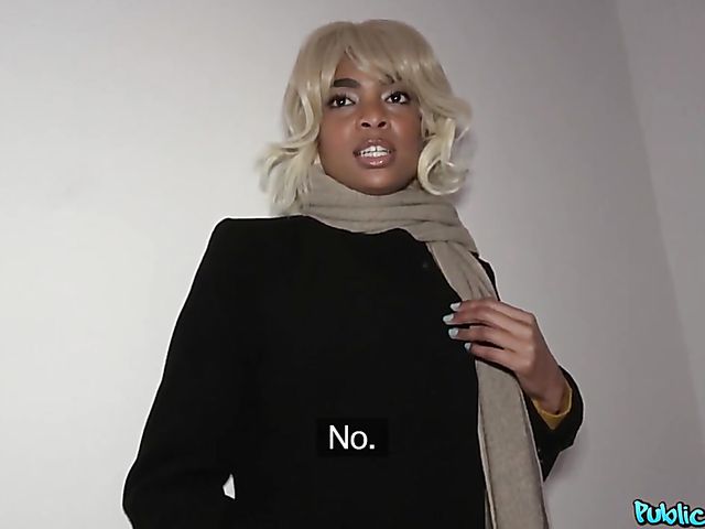 Blonde ebony Luna Corazon gets picked up by a white guy