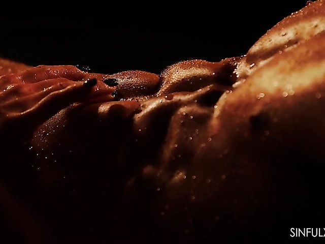Erotic anal session in the dark with wet Cherry Kiss
