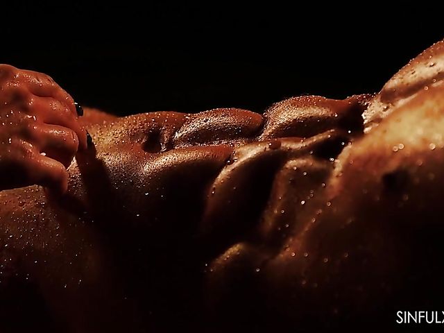 Erotic anal session in the dark with wet Cherry Kiss