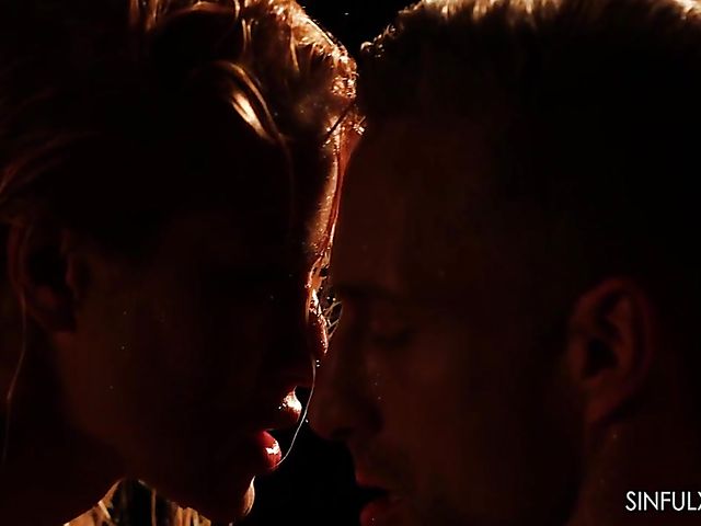 Erotic anal session in the dark with wet Cherry Kiss