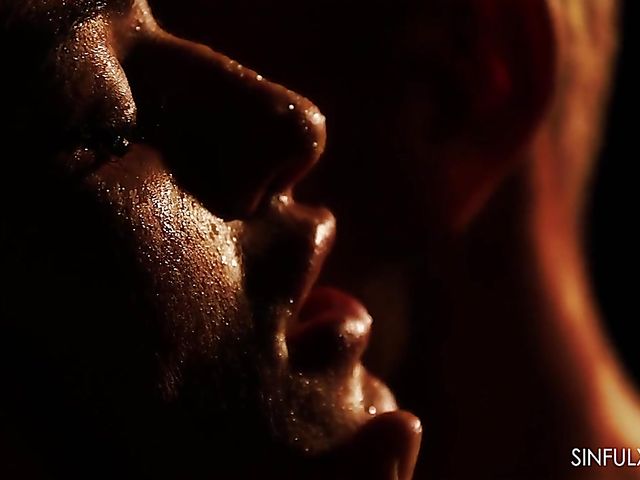 Erotic anal session in the dark with wet Cherry Kiss