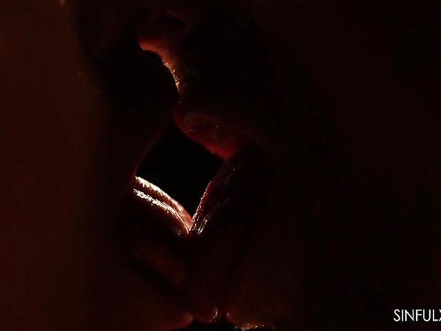 Erotic anal session in the dark with wet Cherry Kiss