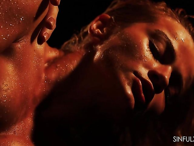 Erotic anal session in the dark with wet Cherry Kiss