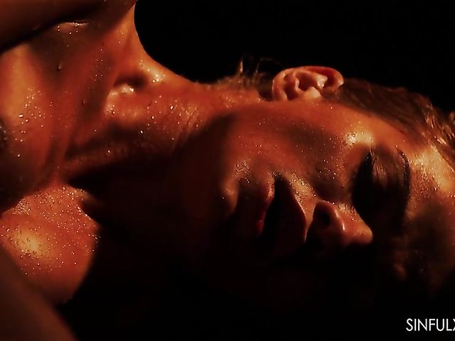 Erotic anal session in the dark with wet Cherry Kiss