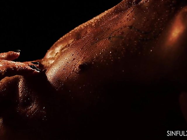 Erotic anal session in the dark with wet Cherry Kiss