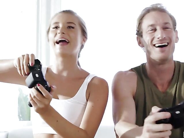 Carolina Sweets playing games and fucking with her dads friend