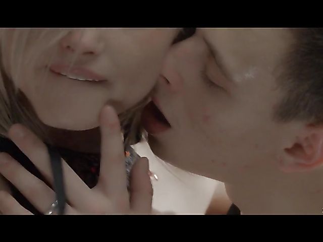 Bondage anal in the dark with euro blonde Zazie Skymm