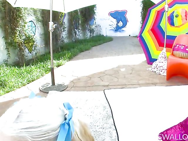 Sloppy deepthroat and rimjob with Chloe Cherry