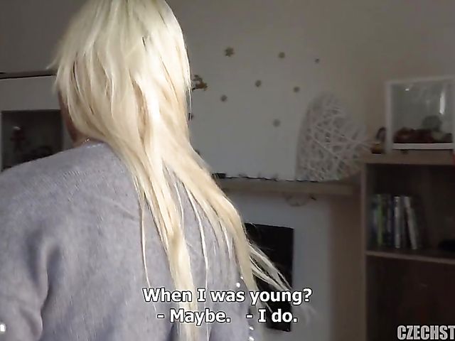 Blonde Czech takes a cock for money
