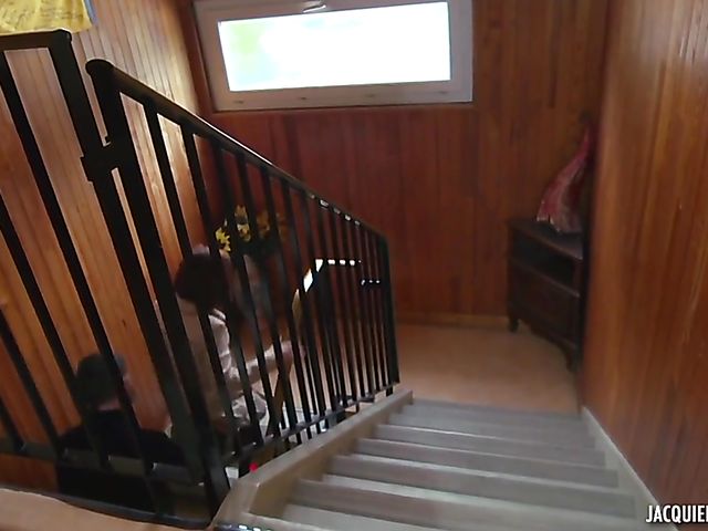 Skinny MILF Morgane gets down and nasty