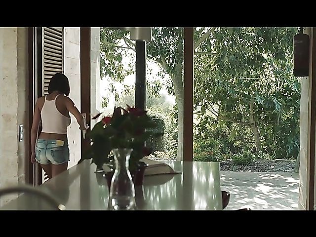 Horny Anabelle with big natural tits turns him on