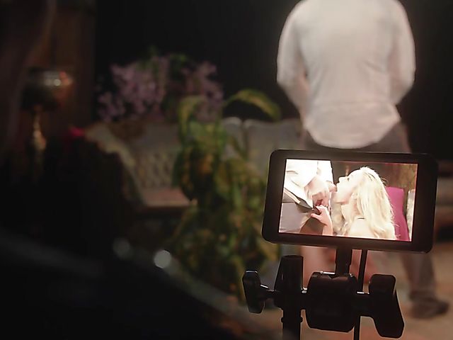 Three big titted blonde lesbians go wild