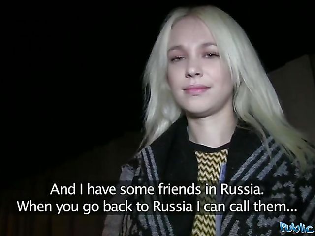 Russian blonde Arteya gets down on cock for cash