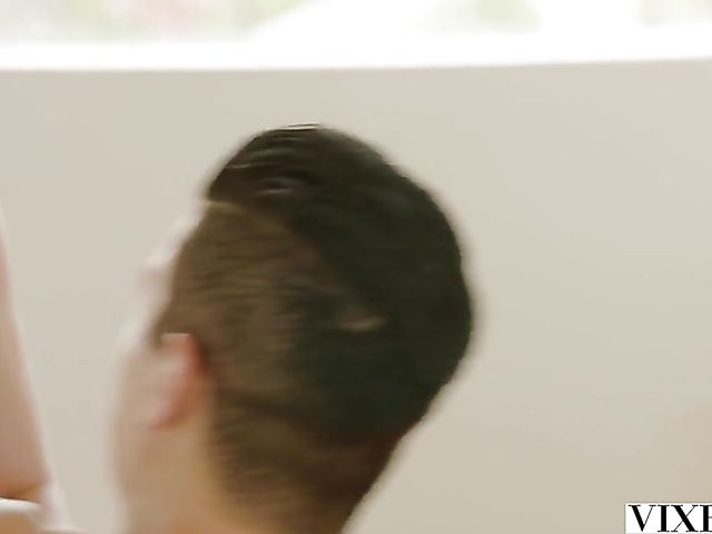 Pool blowjob and sex in bed with breasty Kendra Sunderland