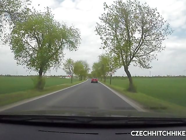 Outdoor sex with Czech hitchhiker Nicolette Noir