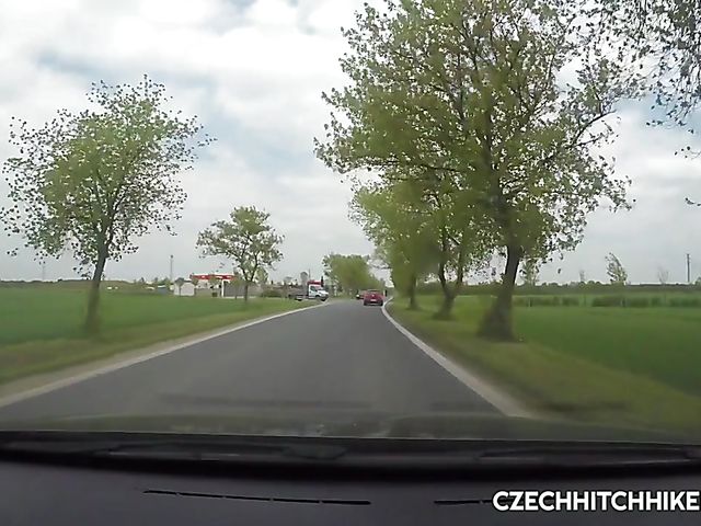 Outdoor sex with Czech hitchhiker Nicolette Noir