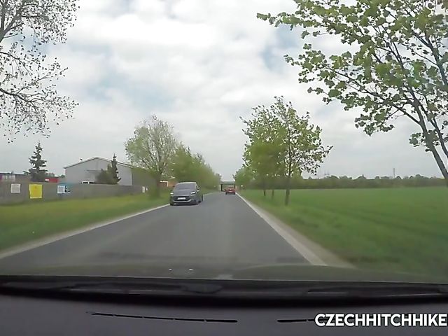 Outdoor sex with Czech hitchhiker Nicolette Noir