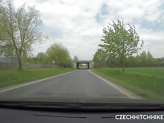 Outdoor sex with Czech hitchhiker Nicolette Noir