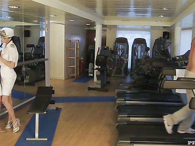 Gym threesome with anal loving Kristyna Kristal and Aliz