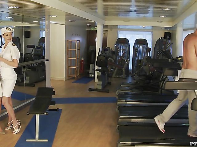 Gym threesome with anal loving Kristyna Kristal and Aliz