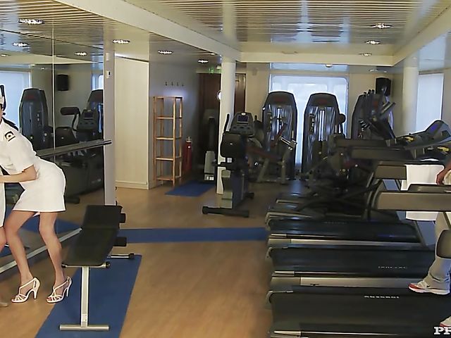 Gym threesome with anal loving Kristyna Kristal and Aliz