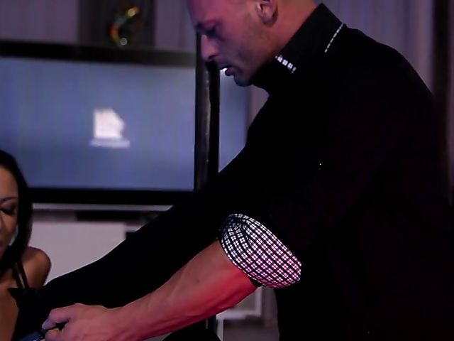 High heels footjob and anal with pole dancer Cassie Del Isla