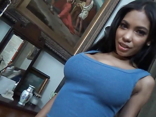 Busty latina Shay Evans seduces a virgin boy