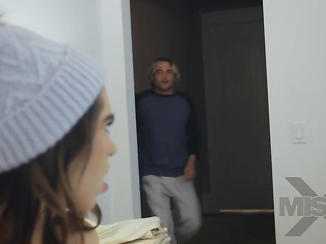 Hairy teen Joseline Kelly masturbates and gets fucked on Christmas
