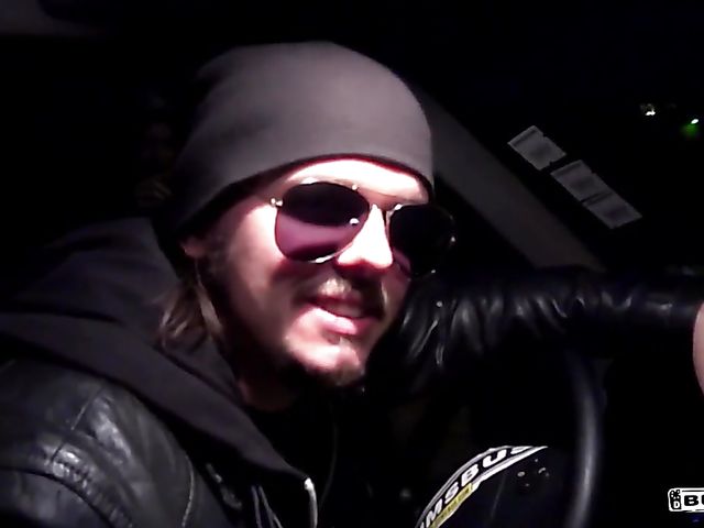 Tattooed german slut Sandy gets screwed in the backseat