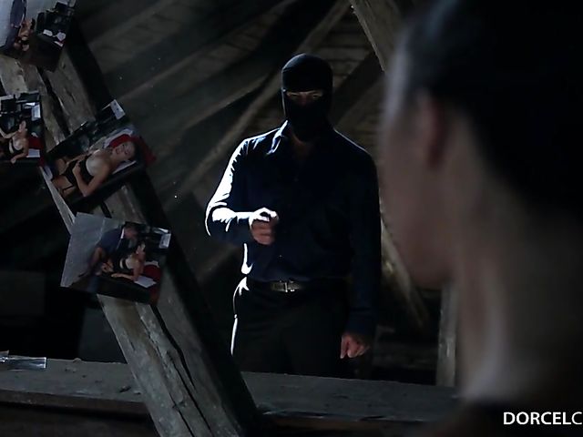 Slim brunette Tiffany Doll gets punished by a masked guy